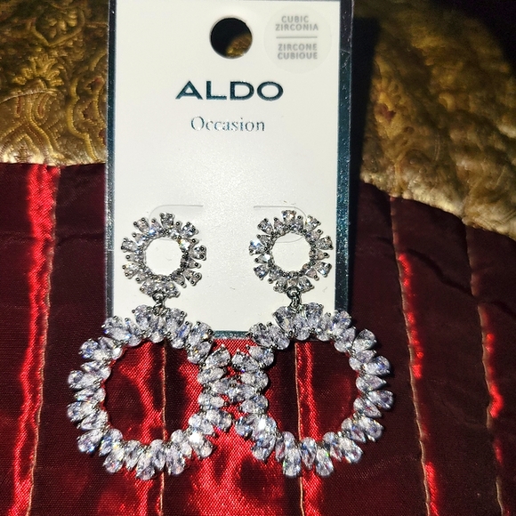 Aldo Sparkling CZ Chandelier Earrings - Picture 2 of 5